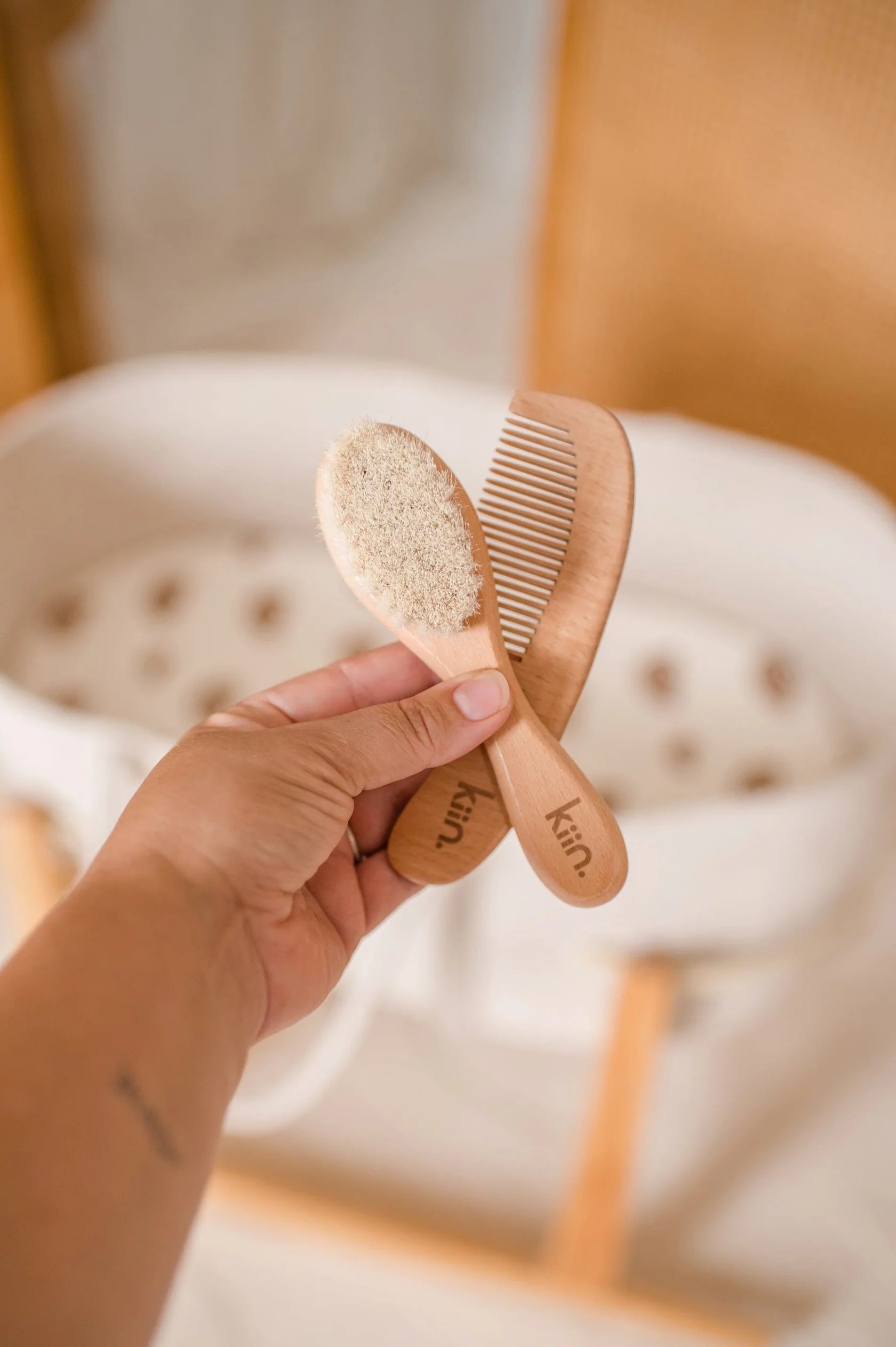 Wooden Baby Brush & Comb Set