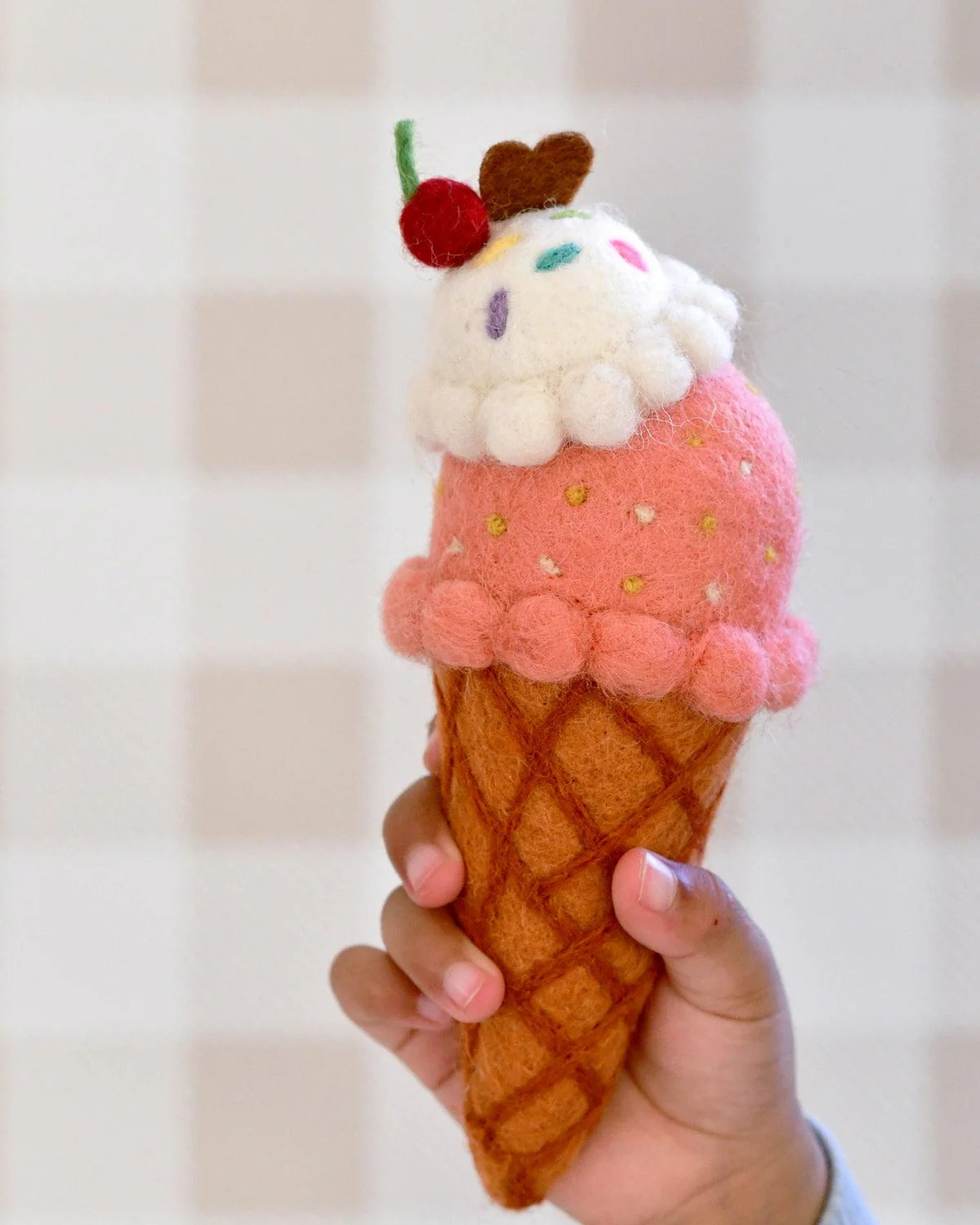 Felt Neapolitan (Harlequin) Ice Cream