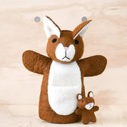 Felt Hand Puppet - Kangaroo with Joey