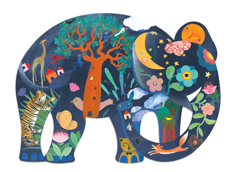 Elephant Shaped 150pc Art Puzzle