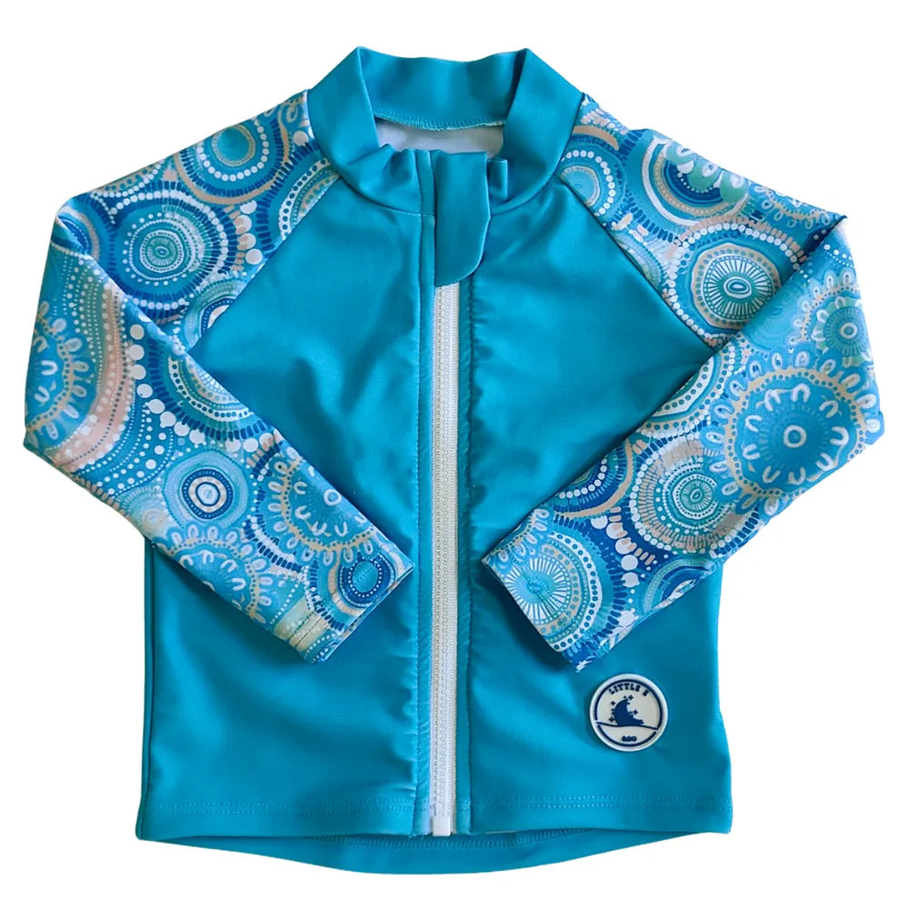 Long Sleeved Rashie - Called Home to the Ocean (Indigenous Blue)