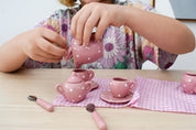 Porcelain Tea Set - Pink Polka Dot 13pc