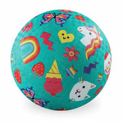 7” Playground Ball - Smiley (aqua)