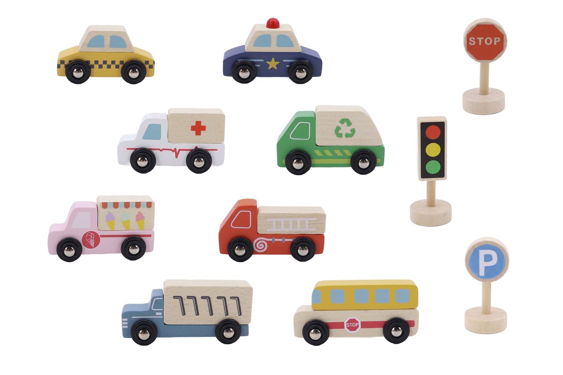 My Forest Friends Transportation & Street Sign Set