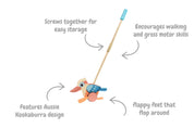 Push Along Wooden Kookaburra