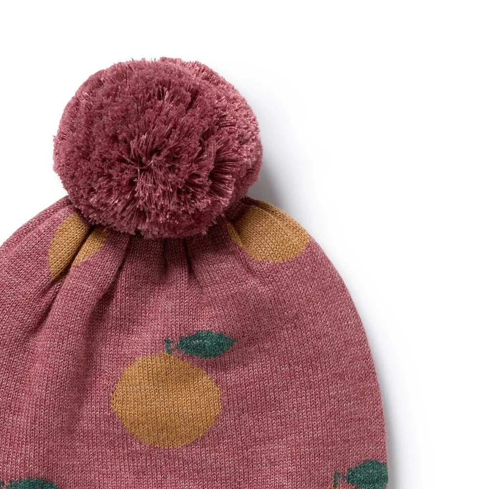 Clementine Organic Knitted Jacquard Hat