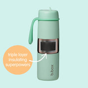 Insulated Flip Top Bottle 690ml - White Out