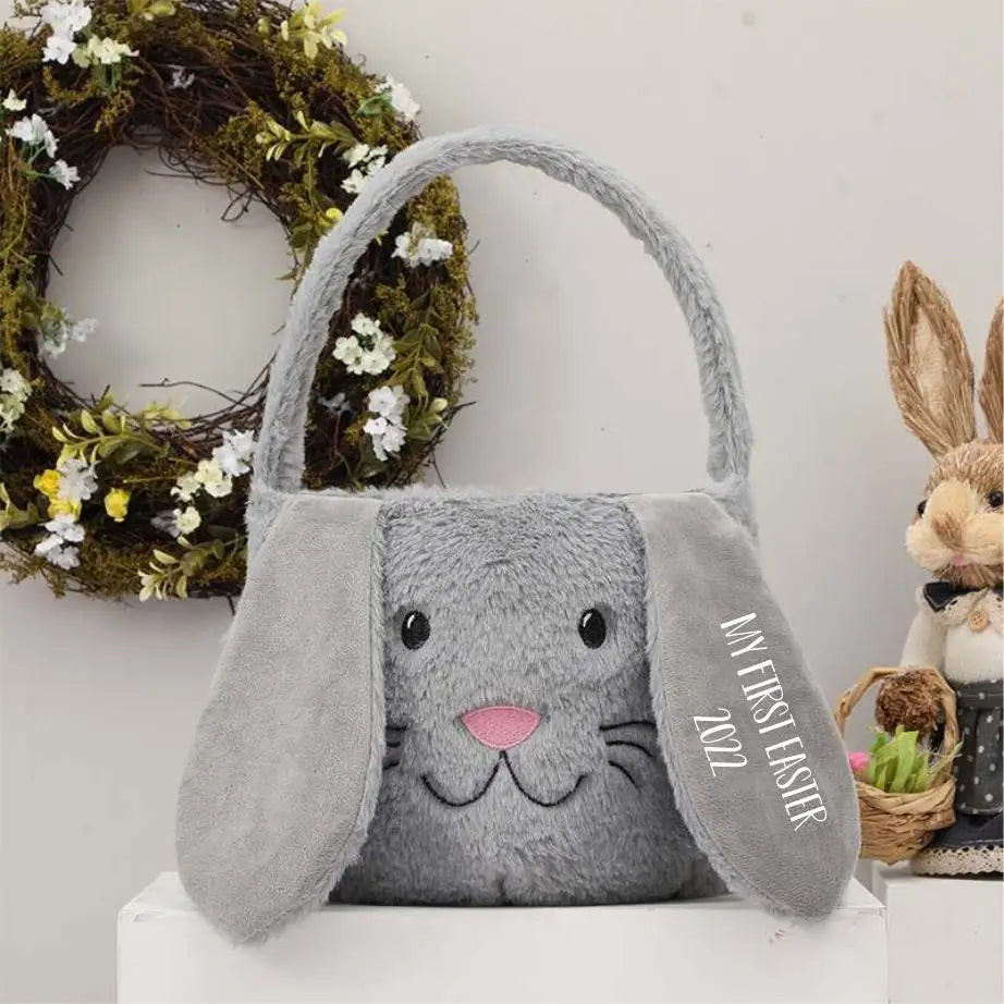 Easter Bunny Basket - Grey