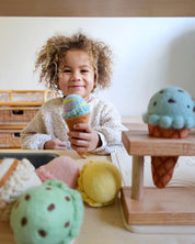 Felt Ice Cream Set - Waffle Cones & 9 Ice Cream Scoops