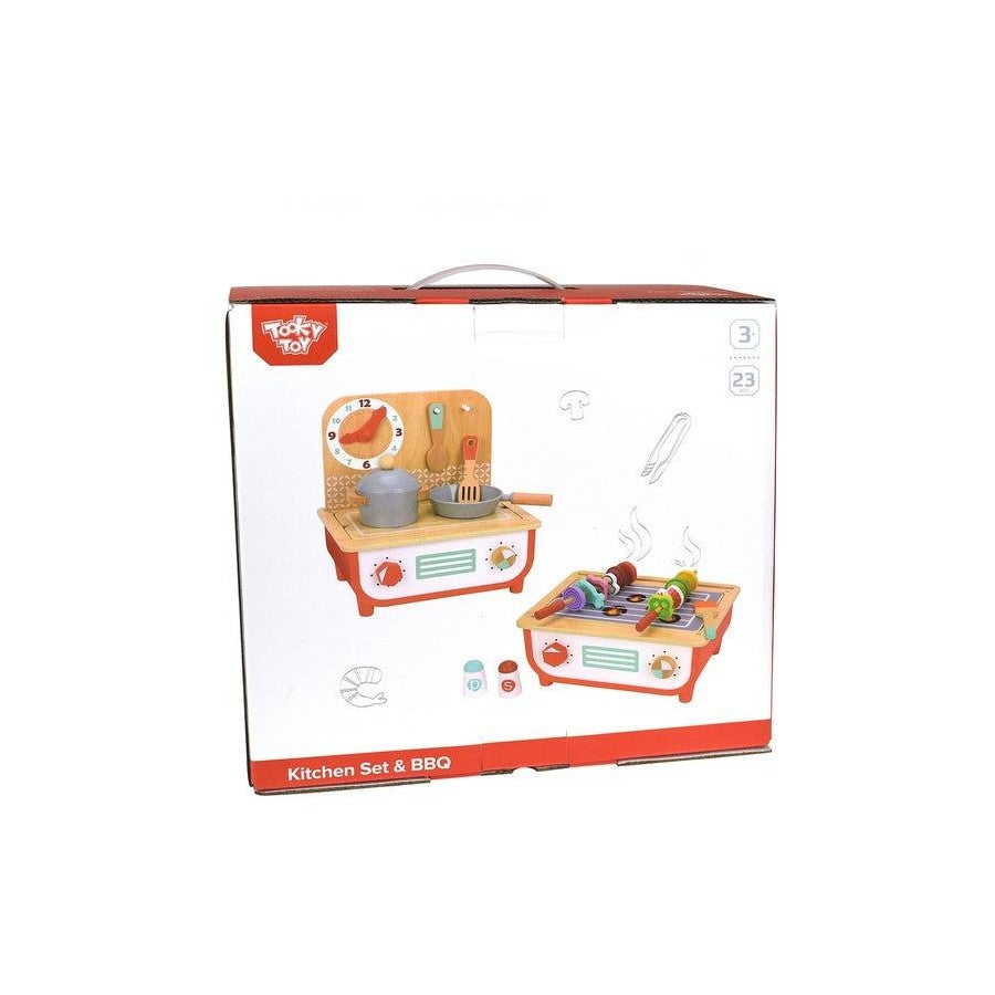 Wooden Kitchen Set and BBQ