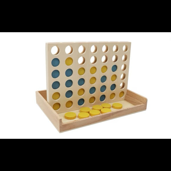 Calm & Breezy Wooden 4 In A Row Game