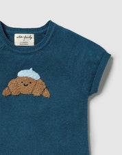 Little Croissant Organic Knitted Growsuit