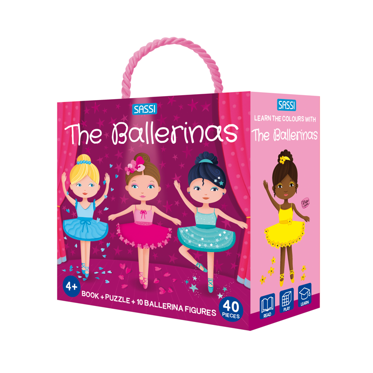 3D Puzzle & Book Set - 40 pc - Learn Colours Ballerina