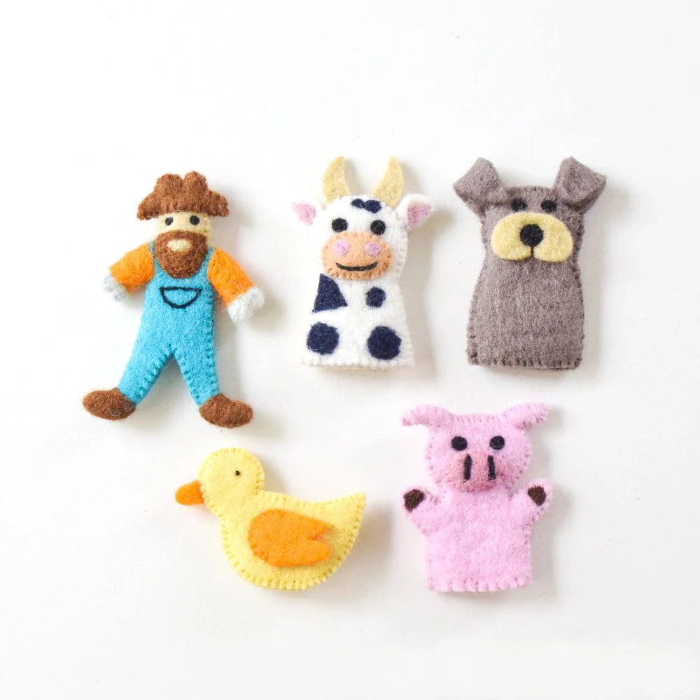 Old MacDonald Farm Animals A - Finger Puppet Set