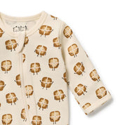 Hot Cross Buns Organic Zipsuit With Feet