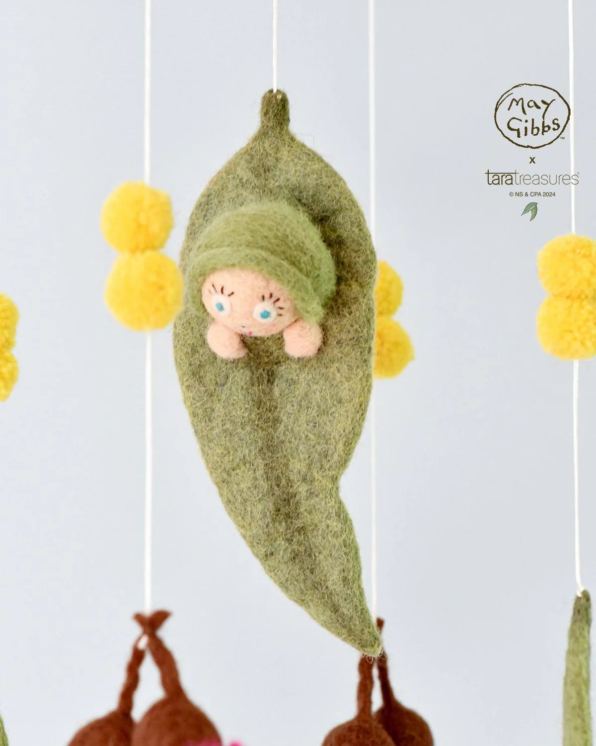 Baby Cot Mobile- May Gibbs Gumnut Baby