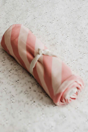 Jersey Swaddle - Candy Pink Stripe