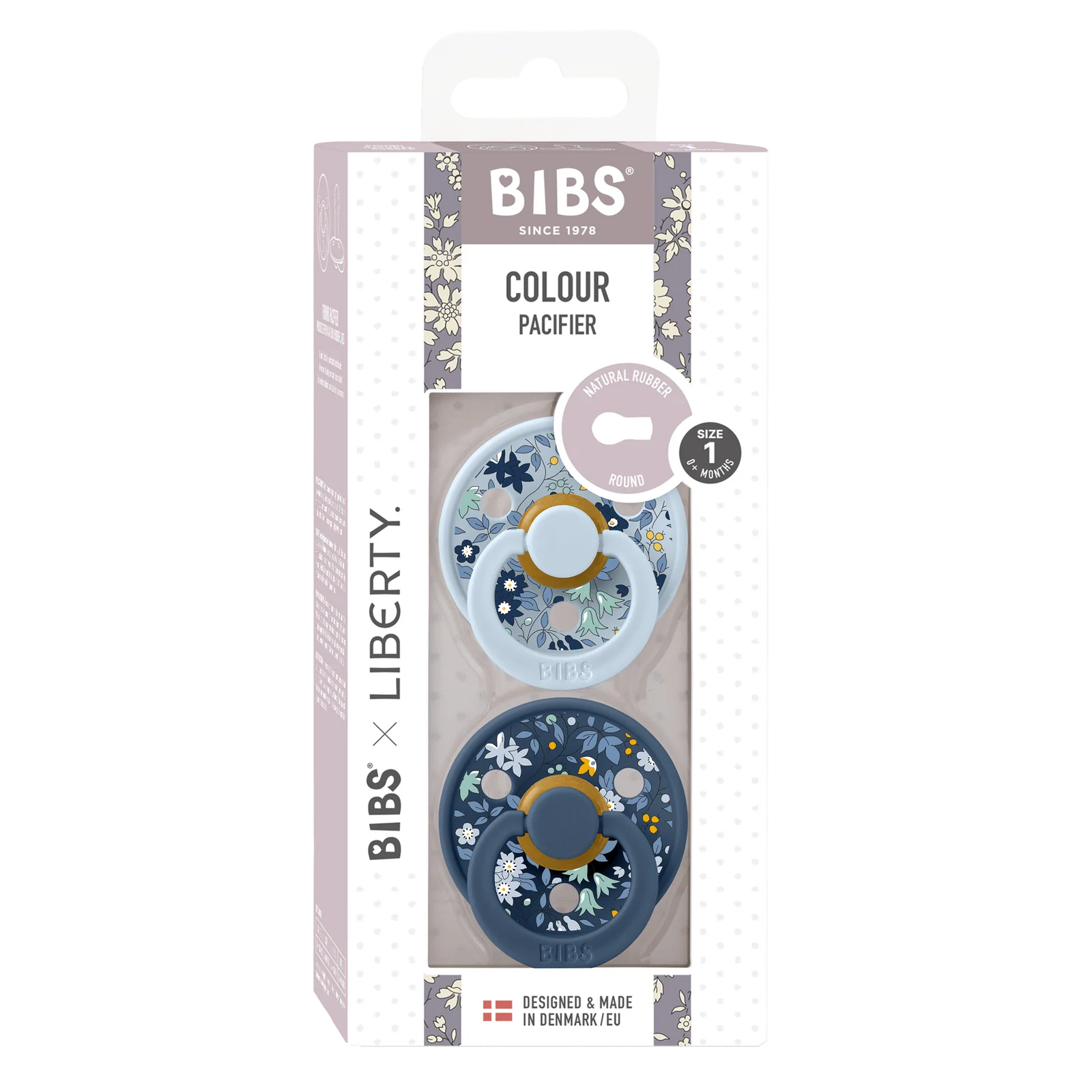 BIBS x Liberty Chamomile Lawn/Baby Blue - Round Size 2