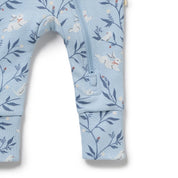 Bunny Whistle Organic Zipsuit With Feet