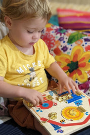 Wooden Puzzle Board - Latches Activity