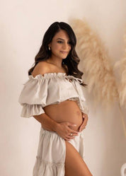 Ruffle Boho Set - Split Skirt - Made to Order