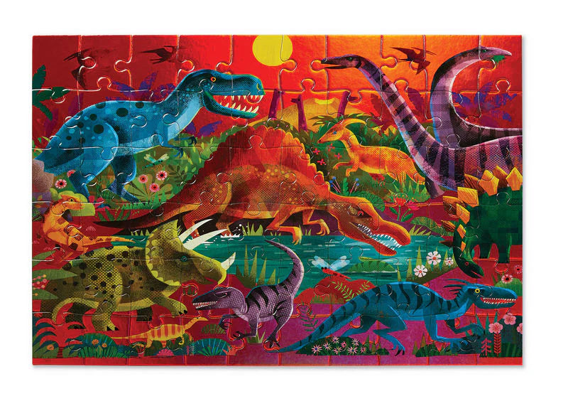 Foil Puzzle 60pc - Dazzling Dinos