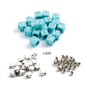 Silver Alphabet Beads