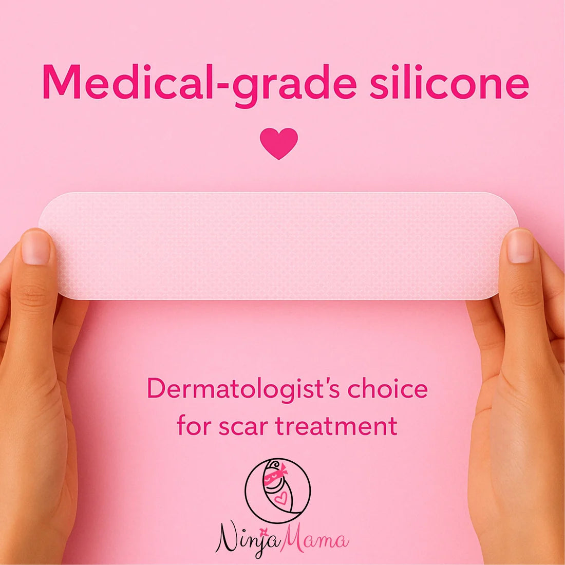 Transparent C-Section Silicone Scar Strips - Pack of 6