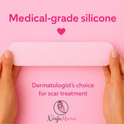 Transparent C-Section Silicone Scar Strips - Pack of 6