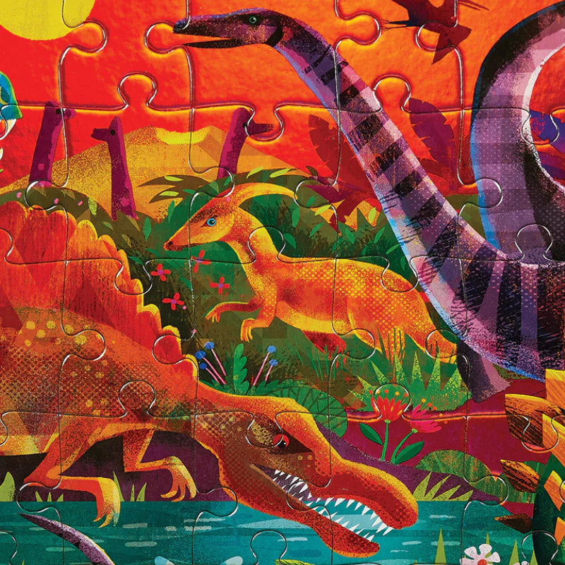 Foil Puzzle 60pc - Dazzling Dinos