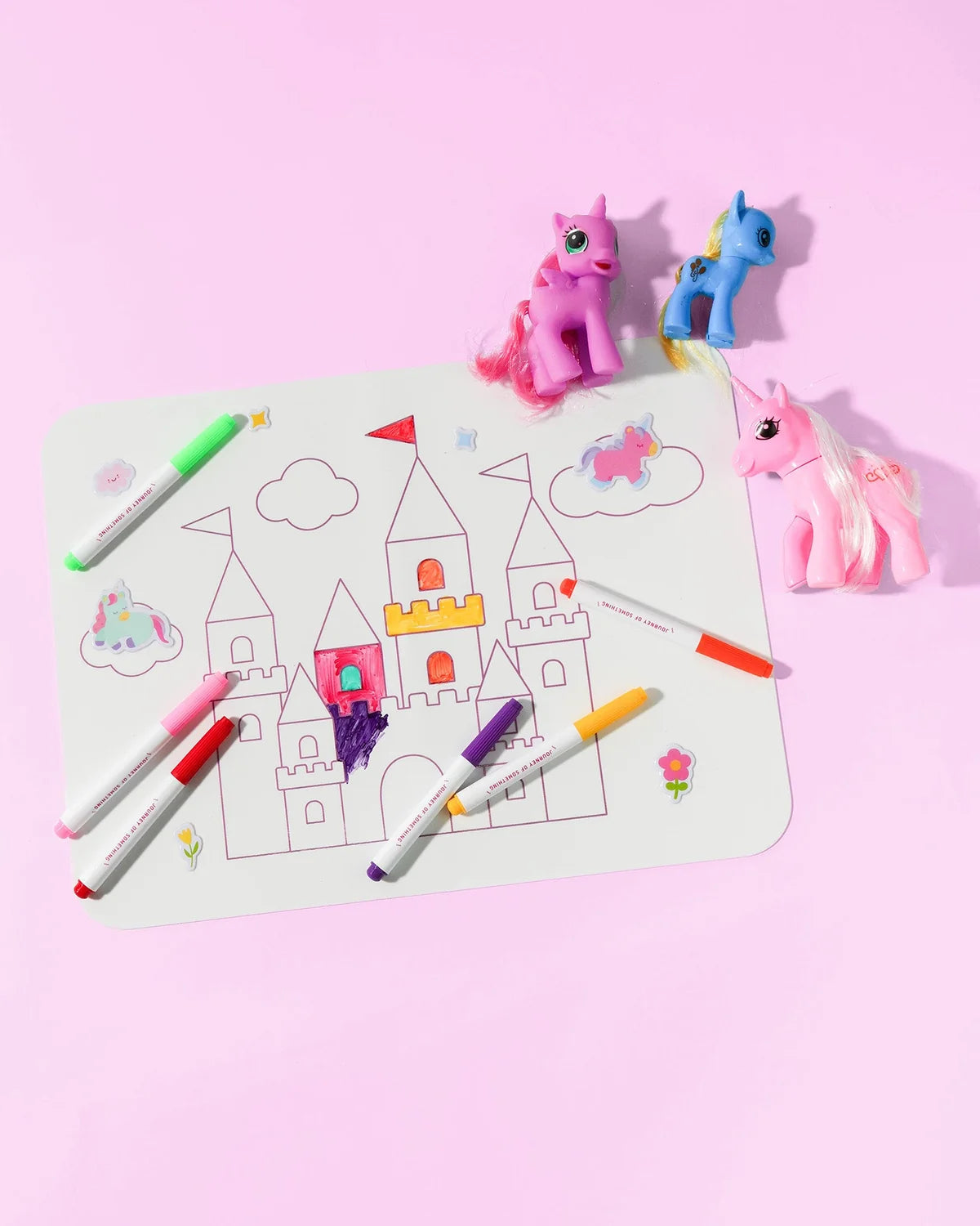 Wipeable Silicone Mat- Unicorn Castle