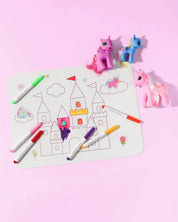 Wipeable Silicone Mat- Unicorn Castle