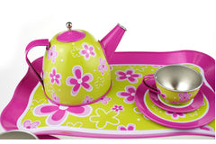 Lime Daisy Flower Tin Rea Set 15pcs