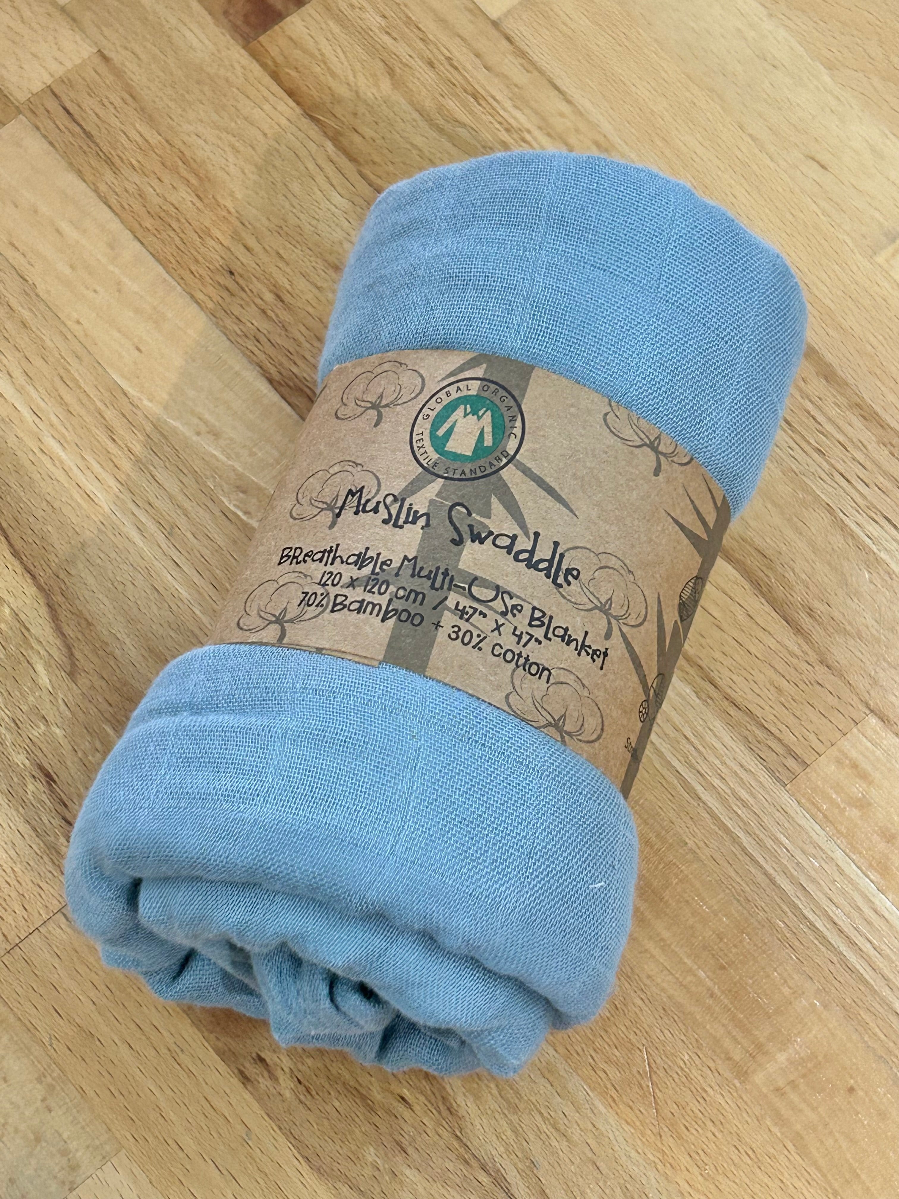 Muslin Swaddle - Steel Blue