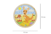 Kangaroo Wooden Jigsaw Puzzle 9pcs