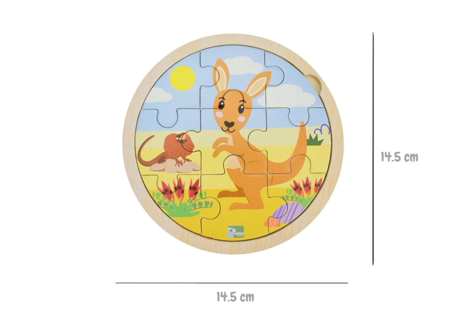 Kangaroo Wooden Jigsaw Puzzle 9pcs