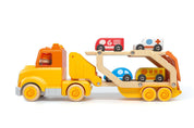 Wooden Car Carrier with Sound and Light