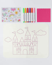 Wipeable Silicone Mat- Unicorn Castle