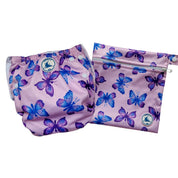 Reusable Swim Nappy & Mini Wet Bag Combo - Butterflies