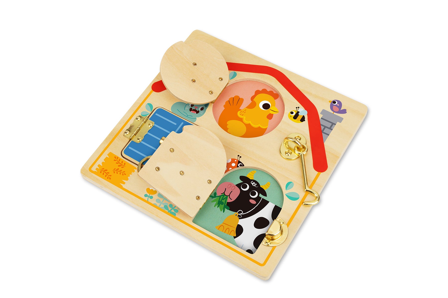 Wooden Puzzle Board - Latches Activity