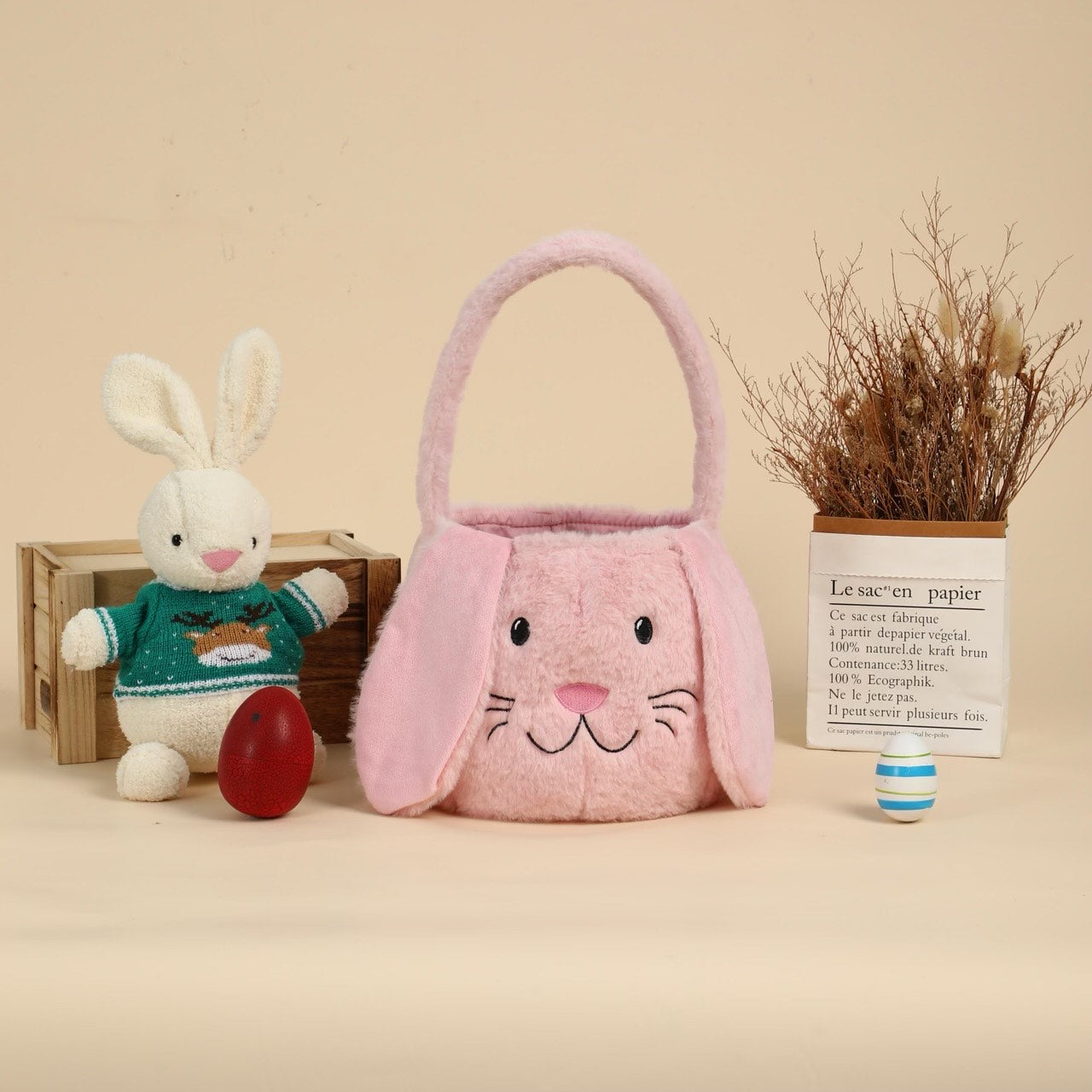 Easter Bunny Basket - Pink