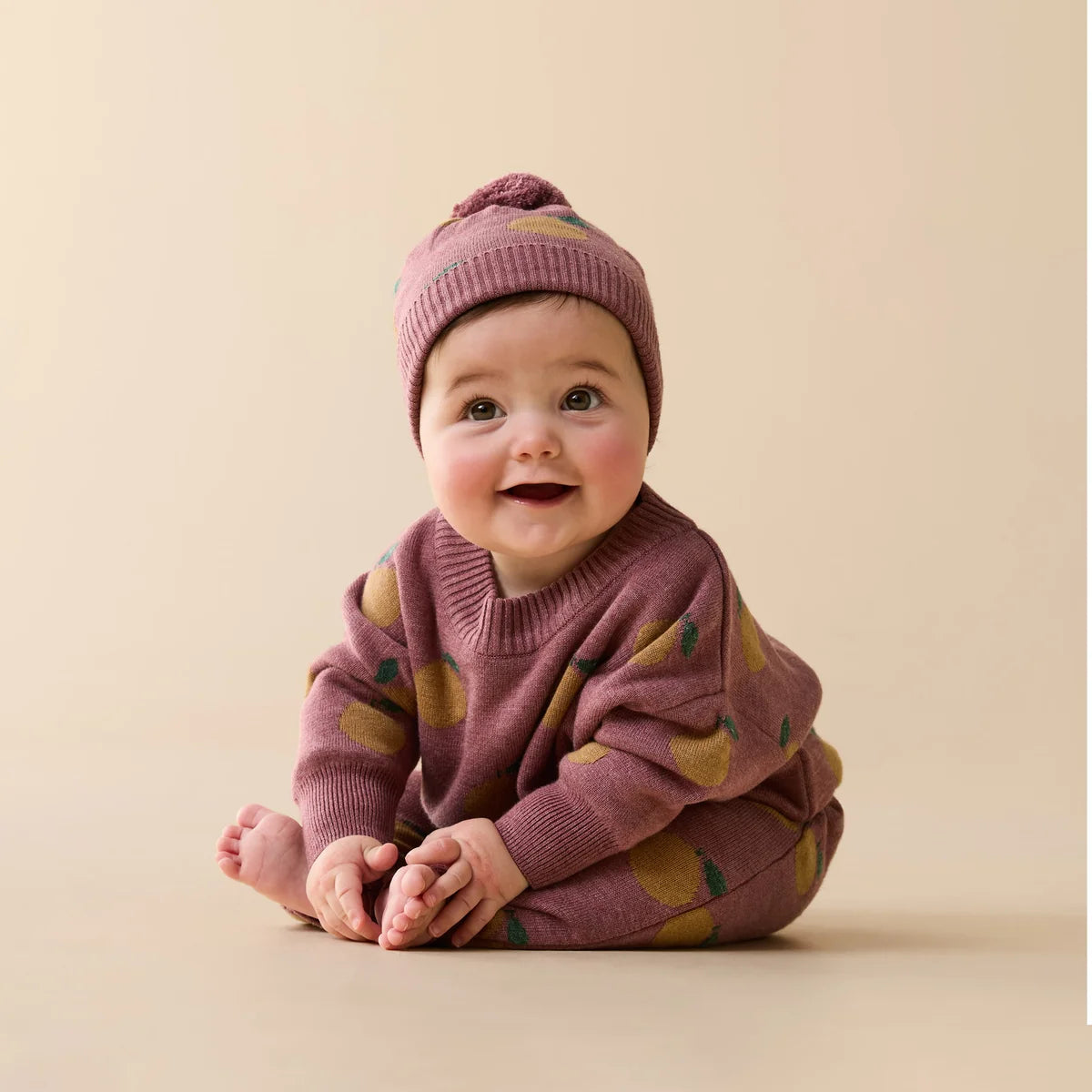 Clementine Organic Knitted Jacquard Hat