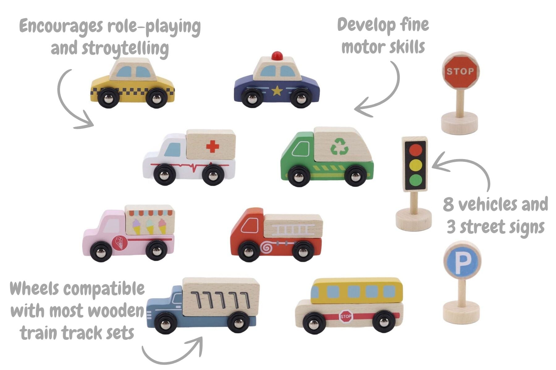 My Forest Friends Transportation & Street Sign Set