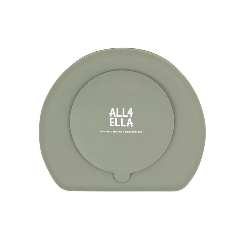 Silicone Plate with Straw and Spoon