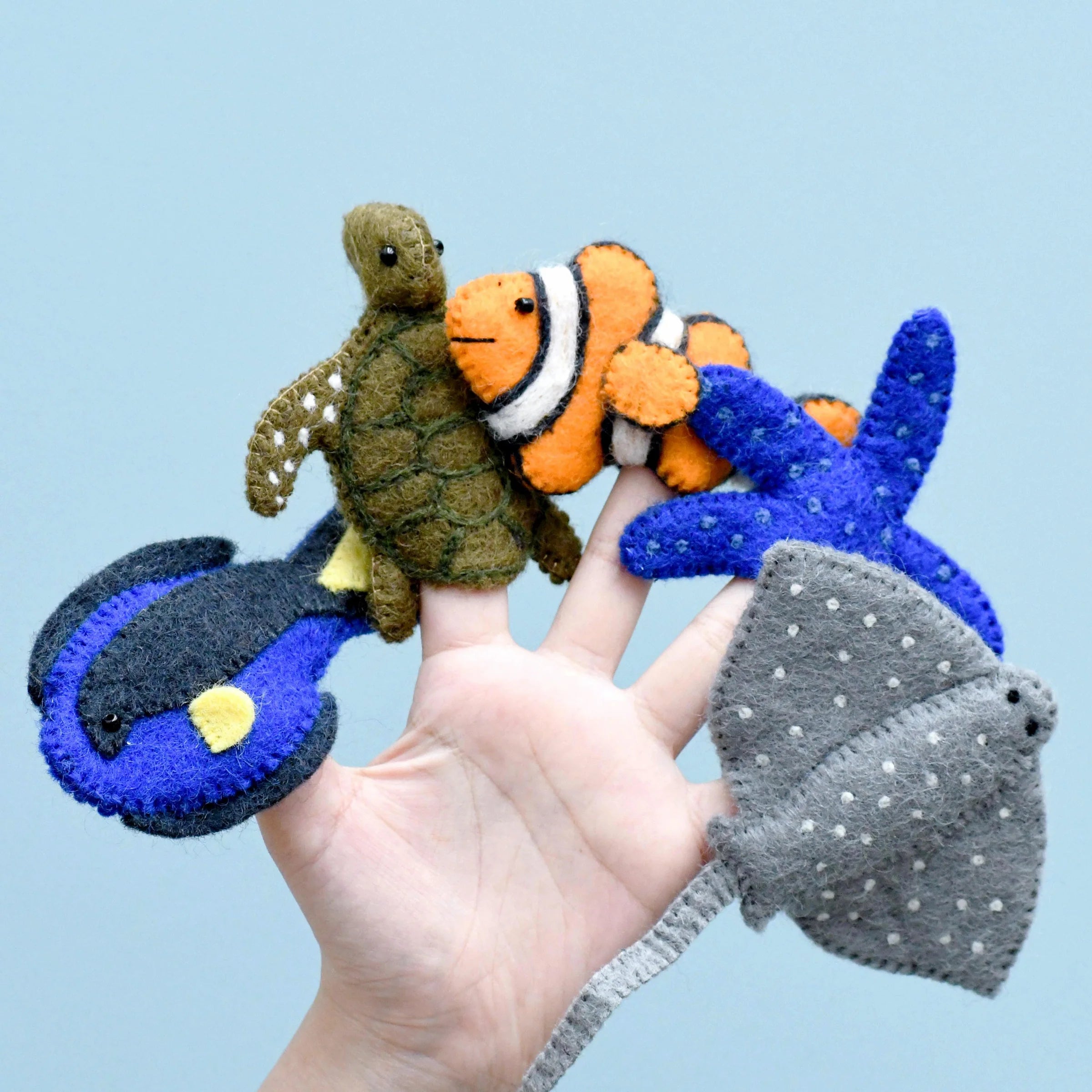Australian Coral Reef Under The Sea - Finger Puppet Set
