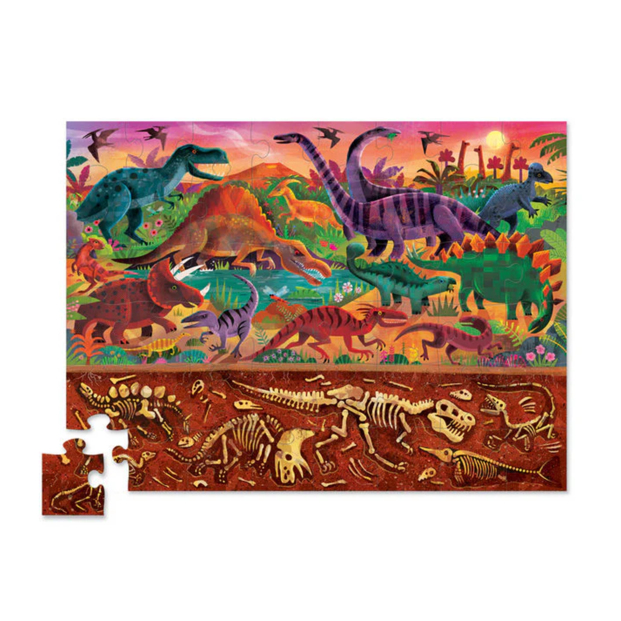 Above & Below Puzzle 48pc - Dino World