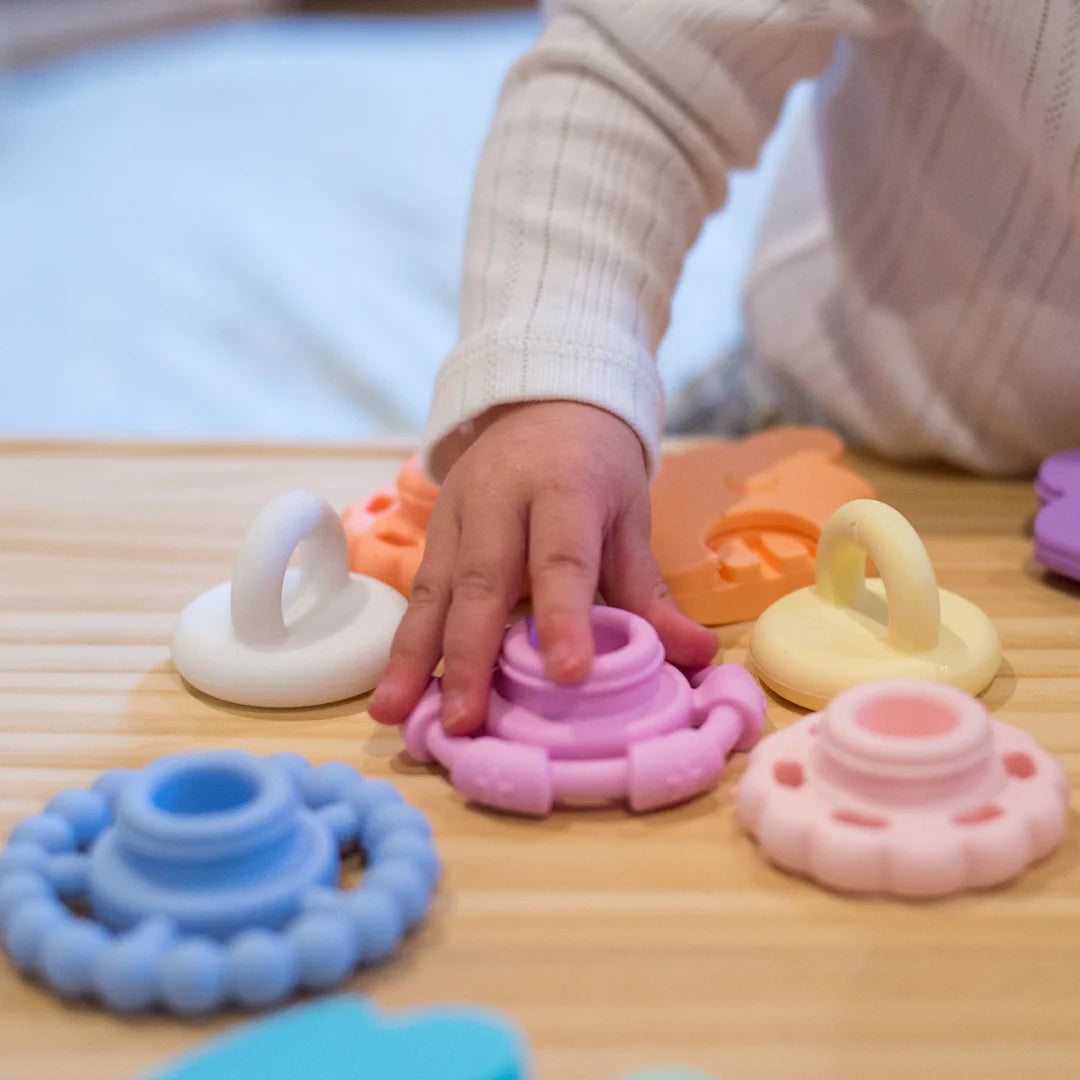 Rainbow Stacker and Teething Toy - Pastel