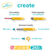 Makedo CREATE - 260pc for 4-8 Makers