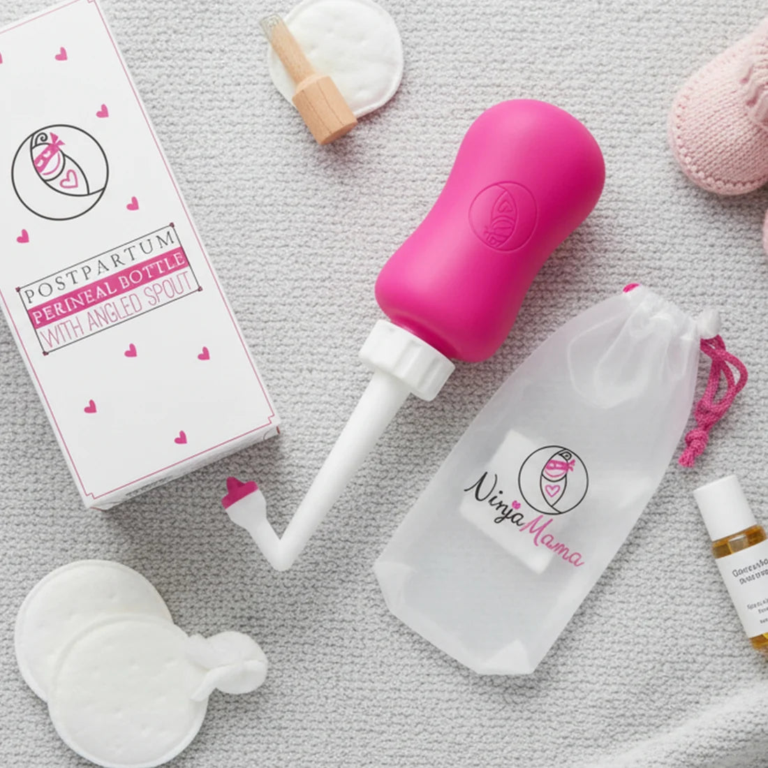 Postpartum Upside Down Peri Bottle (360ml) – Angled Perineal Care Bottle