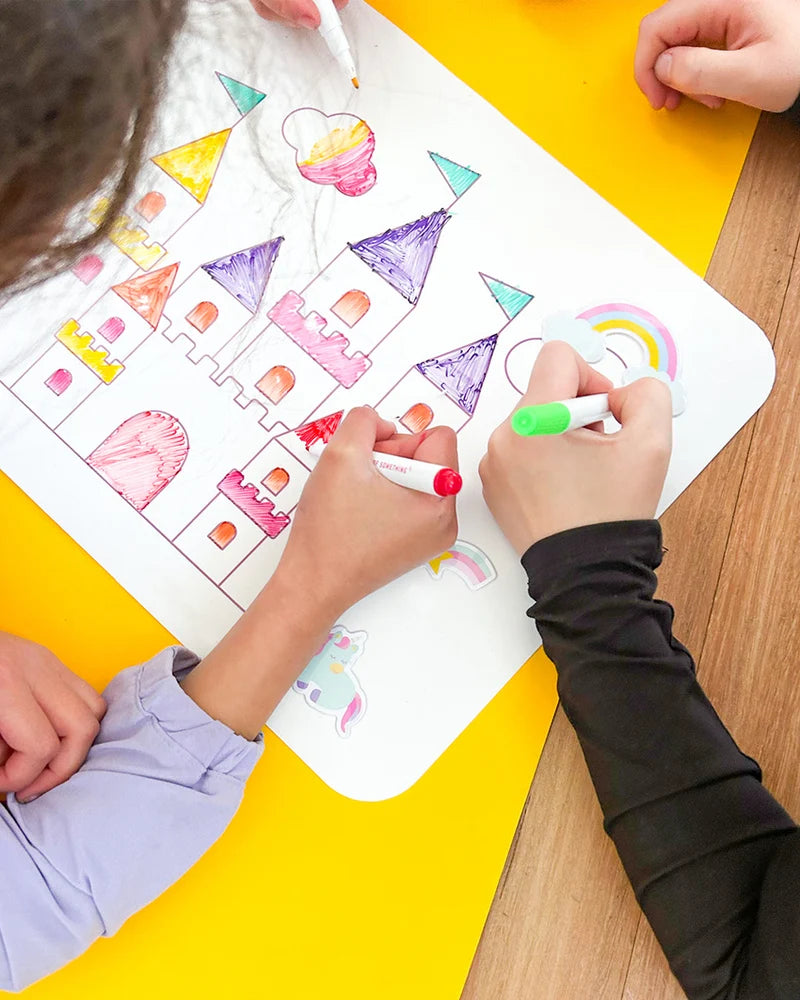 Wipeable Silicone Mat- Unicorn Castle